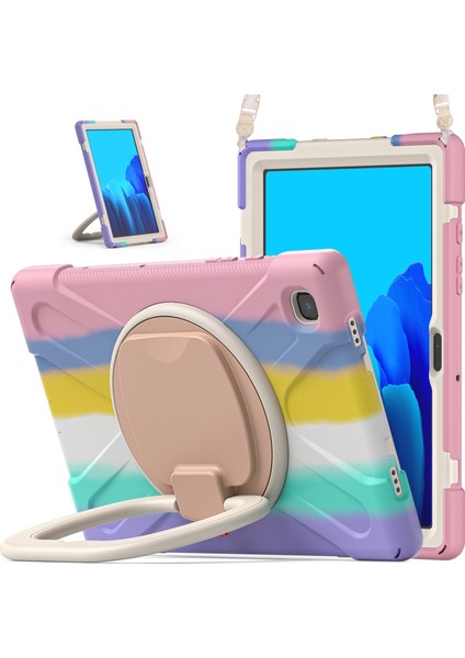 Samsung Galaxy Tab A7 10.4 (2020) T500 / T505 Kılıfı Renkli Pembe