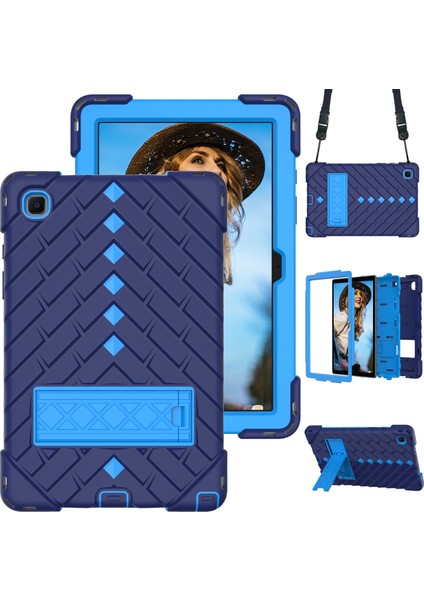 Samsung Galaxy Tab A7 10.4 Için Rhombus Robot Kılıfı (2020) Lacivert