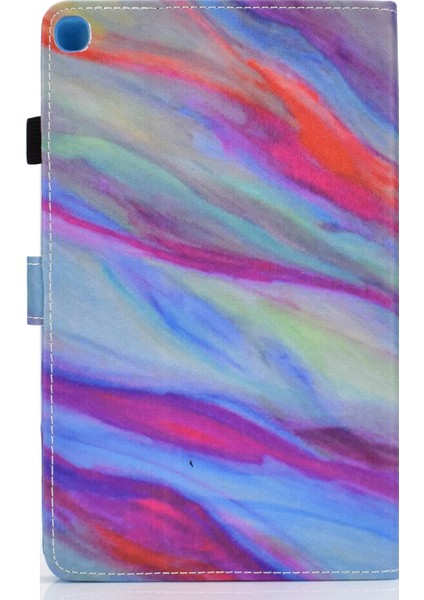 Samsung Galaxy Tab A7 (2020) T500 Renkli Çizim Kılıfı Renkli Mermer(Yurt Dışından) fırsatları