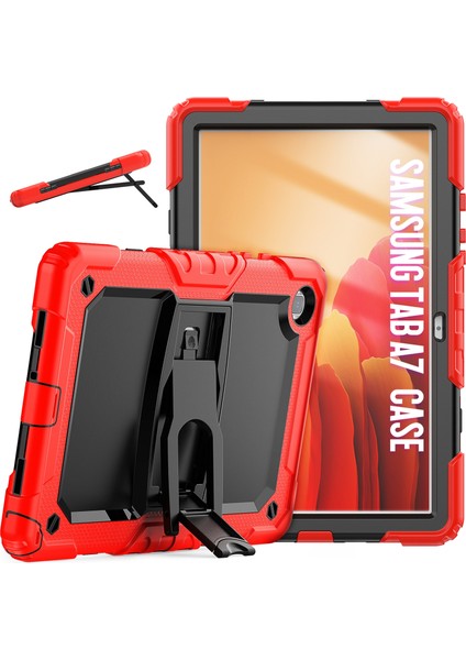 Silikon Pc Tablet Kılıf Samsung Galaxy Tab A7 2020 T500 Için Kırmızı