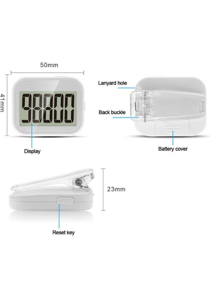 puluz Cr838 3D Elektronik Adımsayar Beyaz (Yurt Dışından)
