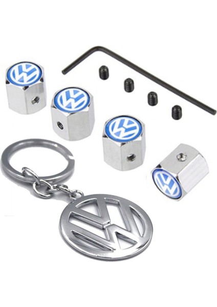 Volkswagen Mavi Logolu Sibop Kapağı Krom Alyanlı Model ve Anahtarlık