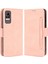 EX Beauty Xiaomi Civi Için Kart Yuvalı Pu Deri Telefon Kılıfı - Pembe (Yurt Dışından) 1
