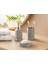 Macy 3'lü Banyo Setı 7X7X18+7X7X11+11X8X3 cm Gri 1