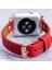 Apple Watch Uyumlu Kadın Deri Kordon Slim 38 40 41 mm Kırmızı 2