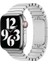 Apple Watch ile Uyumlu Seri SE/10/9/8/7/6/5/4/3 42MM-41MM-40MM-38MM Baklalı Model Paslanmaz Çelik Bilezik Kordon Gümüş 2