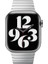 Apple Watch ile Uyumlu Seri SE/10/9/8/7/6/5/4/3 42MM-41MM-40MM-38MM Baklalı Model Paslanmaz Çelik Bilezik Kordon Gümüş 3