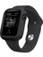 Apple Watch Uyumlu (42MM) Siyah Önü Açık Yumuşak Koruyucu Kılıf 3