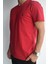 Kırmızı Basic Erkek Bisiklet Yaka Kısa Kollu T-Shirt, OT-BT-21001 3