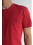Kırmızı Basic Erkek Bisiklet Yaka Kısa Kollu T-Shirt, OT-BT-21001 4