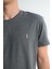 Koyugri Penye Erkek Bisiklet Yaka Kısa Kollu T-Shirt,OT-BT-21008 4