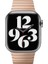 Apple Watch ile Uyumlu Seri SE/11/10/9/8/7/6/5/4/3 42MM-41MM-40MM-38MM Baklalı Model Paslanmaz Çelik Bilezik Kordon Rose Gold 3