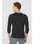 Avva Erkek Siyah Bisiklet Yaka Düz Uzun Kol T-Shirt E001002