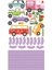 Taşıtlar ve Yollar Kız Çocuk Odası Duvar Sticker Seti 2