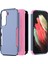 Samsung Galaxy S22 5g Royal Blue + Pembe Için Tpu + Pc Kılıfı 3