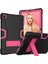 Samsung Galaxy Tab A7 10.4 (2020) T500 Pc Kılıfı Siyah + Gül Kırmızı 1