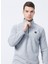 U Yaka Standart Kalıp Düz Gri Erkek Polar Sweatshirt 4