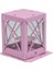 Fener Tipi Metal Mumluk Pembe+Mum Hediyeli 8cm 1