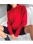 Kapüşonlu 4 Iplik Çok Kalın Tam Kışlık Pamuk Dokuma Oversize Kadın Sweatshirt 1