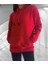 Kapüşonlu 4 Iplik Çok Kalın Tam Kışlık Pamuk Dokuma Oversize Kadın Sweatshirt 2