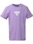 911298-2102 Bisiklet Yaka Regular Fit Baskılı Mor Kız Çocuk T-Shirt 2