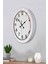 36 cm Beyaz Metal Klasik Duvar Saati 3