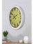 36 cm Beyaz Metal Sarı Duvar Saati 3