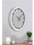36 cm Beyaz Metal Sayısız Duvar Saati 4