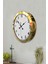 36 cm Gold Metal Klasik Duvar Saati 3