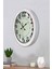 36 cm Beyaz Metal Retro Duvar Saati 3