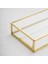 Çikolata Takı Aksesuar Mücevherat Kutusu Kapaklı Cam Ham Pirinç Gold 25X15X6CM 4