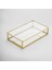 Çikolata Takı Aksesuar Mücevherat Kutusu Kapaklı Cam Ham Pirinç Gold 25X15X6CM 5