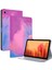 Samsung Galaxy Tab A7 10.4 2020 T500 / T505 Için Pu Kılıf Mor Kırmızı 1