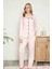 Dreamy Secret Pamuklu Likralı Biyeli Gömlek Pijama Takımı Pembe 3