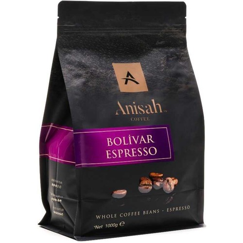 Anisah Bolivar Espresso Çekirdek Kahve Koyu Kavrulmuş 1000 gr Anisah Bolivar Espresso Çekirdek Kahve Koyu Kavrulmuş 1000 gr