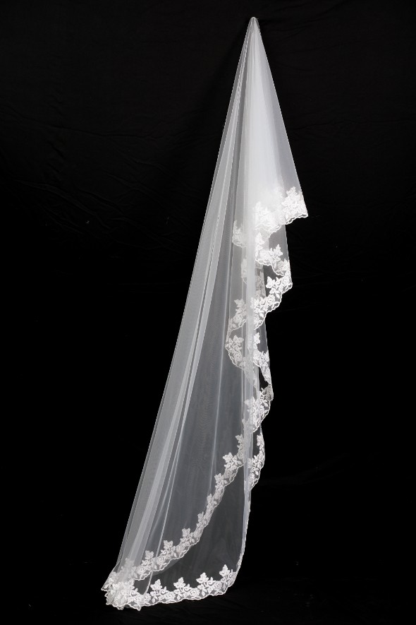 Bride In Love Dantelli,3 Metre,uzun Kenarsulu Duvak
