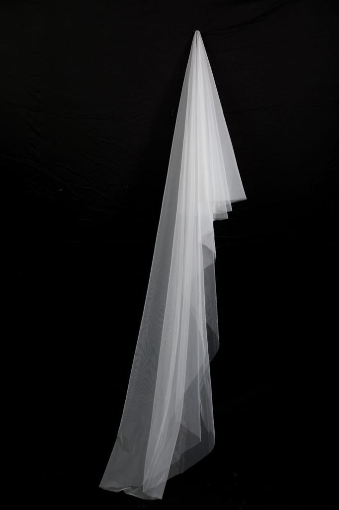Bride In Love Simli Sade Tül, 3 Metre Daire Duvak,duvak görsel 2