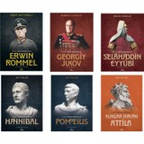 Osprey Büyük Komutanlar Hannibal / Hunlar Hakanı Attila / Erwin Rommel 6 Kitap Set