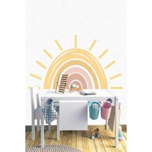 Msticker Büyük Güneş Gökkuşağı Çocuk Bebek Odası Sticker
