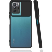 Kzy Xiaomi Poco X3 Gt Kapak Lensi Açılır Kapanır Kamera Korumalı Silikon Kılıf - Siyah
