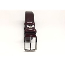 Marcader 3209 Bordo Rugan Erkek Pantolon Kemeri 3,5 cm