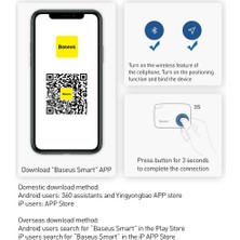 Shenzhen Xin Xin Baseus Kablosuz Akıllı Takip Cihazı Anti-Kayıp Alarm Takip Cihazı Anahtar Bulucu Çocuk Çantası Cüzdan Bulucu App Gps Kaydı Anti Kayıp Alarm Etiketi (Yurt Dışından)
