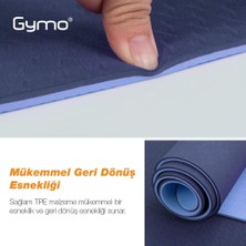 Gymo Ekolojik 6mm Taşıma Çantalı Yoga Matı Pilates Minderi Lila Nane Yeşili