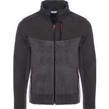 Ghassy Co. Ghassy Co Erkek Çıkarılabilir Kapüşonlu Softshell/polar Garnili Spor Ceket