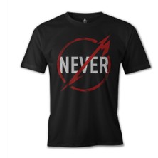 Metallica - Never Logo Siyah Erkek Tshirt