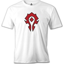 World Of Warcraft - Horde Beyaz Erkek Tshirt