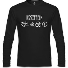 Lord T-Shirt Llord T-Shirt LED Zeppelin Logo Siyah Erkek SweaT-Shirt