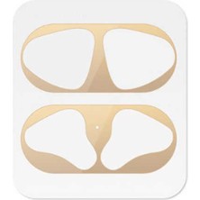 MobaxAksesuar Apple Airpod 1. / 2. Nesil Kulaklık Içi Kir Önleyici Sticker Gold