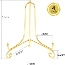 Dolity Sanat Ekran Şövale Çanak Kase Plaka Standı Plakalar Yemekler Fotoğraf Raf 4 '' Altın 4 Inç (Yurt Dışından)