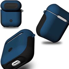 MobaxAksesuar Apple Airpods 1. / 2. Nesil ile uyumlu Kılıf Shockproof Silikon Renkli Case